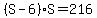 %28S-6%29S=216