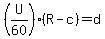 %28U%2F60%29%28R-c%29=d%2C%28B%2F60%29%28R%2Bc%29=d