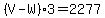%28V-W%293=2277