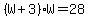%28W%2B3%29W=28