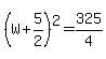 %28W%2B5%2F2%29%5E2=325%2F4