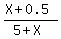 %28X%2B0.5%29%2F%285%2BX%29