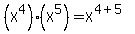 %28X%5E4%29%2A%28X%5E5%29+=+X%5E%284%2B5%29