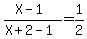%28X-1%29%2F%28X%2B2-1%29=1%2F2