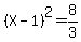 %28X-1%29%5E2=8%2F3