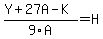 %28Y%2B27A-K%29%2F9A=H