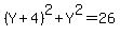 %28Y%2B4%29%5E2%2BY%5E2=26