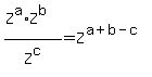 %28Z%5Ea%2AZ%5Eb%29%2FZ%5Ec=Z%5E%28a%2Bb-c%29