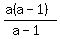 %28a%28a-1%29%29%2F%28a-1%29