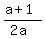 %28a%2B1%29%2F%282a%29
