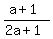 %28a%2B1%29%2F%282a%2B1%29