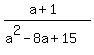 %28a%2B1%29%2F%28a%5E2-8a%2B15%29