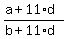 %28a%2B11%2Ad%29%2F%28b%2B11%2Ad%29