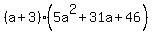 %28a%2B3%29%285a%5E2%2B31a%2B46%29