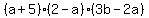 %28a%2B5%29%282-a%29%283b-2a%29