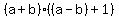 %28a%2Bb%29%28%28a-b%29%2B1%29