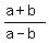 %28a%2Bb%29%2F%28a-b%29