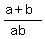 %28a%2Bb%29%2F%28ab%29