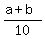 %28a%2Bb%29%2F10