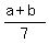 %28a%2Bb%29%2F7