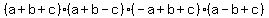 %28a%2Bb%2Bc%29%28a%2Bb-c%29%28-a%2Bb%2Bc%29%28a-b%2Bc%29