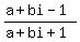 %28a%2Bbi-1%29%2F%28a%2Bbi%2B1%29