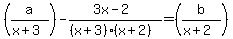 %28a%2F%28x%2B3%29%29-%283x-2%29%2F%28%28x%2B3%29%28x%2B2%29%29=+%28b%2F%28x%2B2%29%29