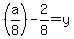 %28a%2F8%29-2%2F8=y