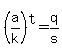 %28a%2Fk%29%5Et+=+q%2Fs