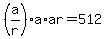 %28a%2Fr%29%2Aa%2Aar+=+512