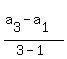 %28a%5B3%5D+-+a%5B1%5D%29%2F%283+-+1%29