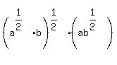 %28a%5E%281%2F2%29b%29%5E%281%2F2%29%28ab%5E%281%2F2%29%29