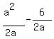 %28a%5E2%29%2F%282a%29-6%2F%282a%29