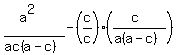 %28a%5E2%29%2F%28ac%28a-c%29%29-%28c%2Fc%29%28%28c%29%2F%28a%28a-c%29%29%29