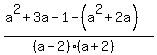 %28a%5E2+%2B+3+a+-+1-+%28a%5E2%2B2a%29%29%2F%28%28a-2%29%28a%2B2%29%29+