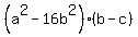 %28a%5E2-16b%5E2%29%28b-c%29