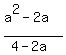 %28a%5E2-2a%29+%2F%284-2a%29