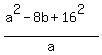 %28a%5E2-8b%2B16%5E2%29%2Fa