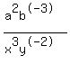 %28a%5E2b%5E-3%29%2F%28x%5E3y%5E-2%29