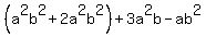 %28a%5E2b%5E2%2B2a%5E2b%5E2%29%2B3a%5E2b-ab%5E2