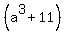 %28a%5E3%2B11%29