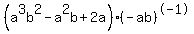 %28a%5E3b%5E2-a%5E2b%2B2a%29%28-ab%29%5E-1
