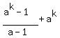 %28a%5Ek-1%29%2F%28a-1%29%2Ba%5Ek
