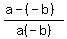 %28a+-+%28-+b%29%29%2Fa%28-+b%29