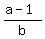 %28a-1%29%2Fb