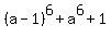 %28a-1%29%5E6+%2B+a%5E6+%2B+1