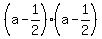 %28a-1%2F2%29%28a-1%2F2%29