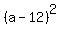 %28a-12%29%5E2