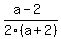 %28a-2%29%2F2%28a%2B2%29