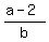 %28a-2%29%2Fb